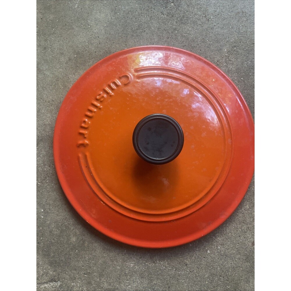Cuisinart Replacement LID ONLY 3.0 Qt Flame Orange Cast Iron Classic Enameled